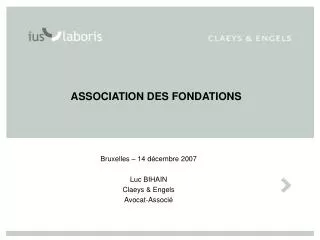 ASSOCIATION DES FONDATIONS