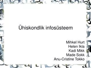 Ühiskondlik infosüsteem